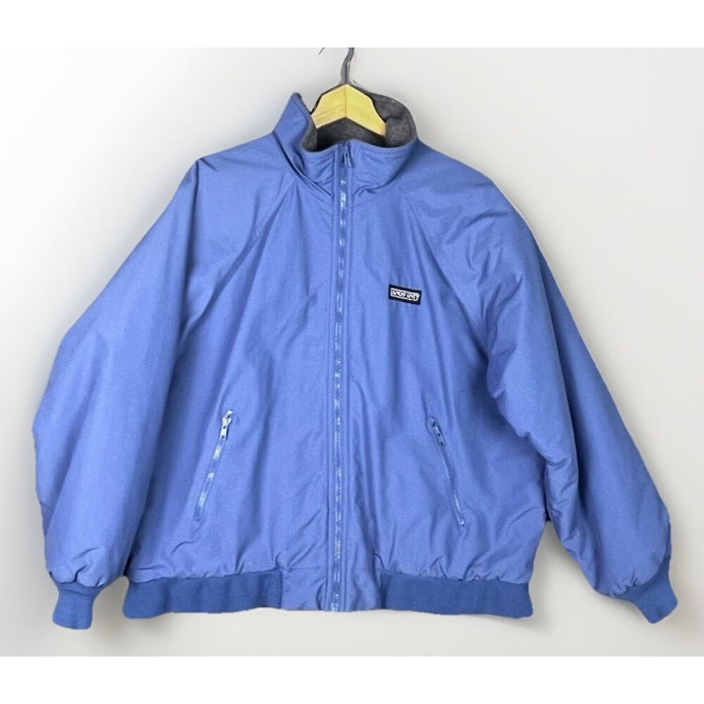 VTG Lands End Squall Jacket Women’s Size L 14-16 Light Blue Polartec Fleece